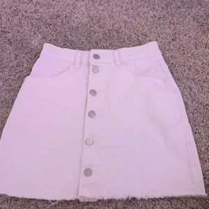 white jean skirt